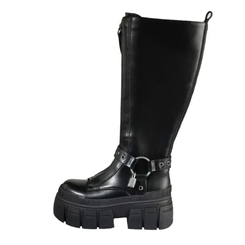 Image of Buffalo Womens boots Buffalo Gospher Biker Hi Noir Female 37