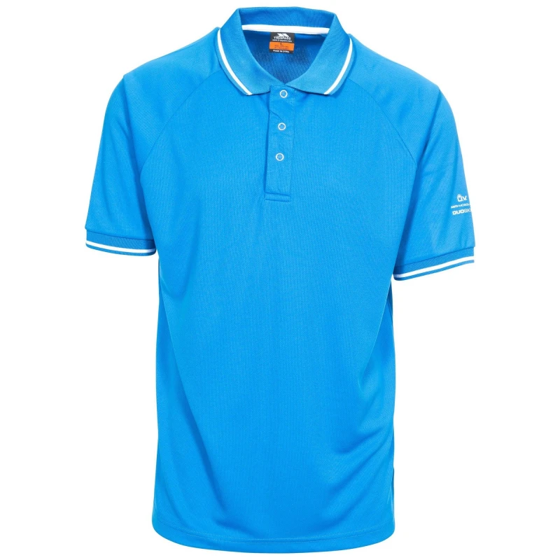 Image of Trespass Trespass Men Bonnington Polo Top in Bright Blue Size: Small Bright Blue S Male 5063527013767