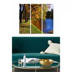 Image of MDF34813084 Multicolor Decorative MDF Painting (3 Pieces)