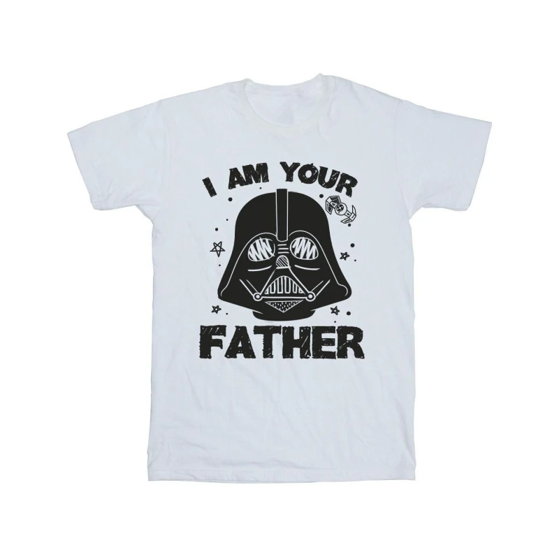 Image of Star Wars Star Wars Men I Am Your Father Cotton T-Shirt in White Size: Small White S Male 5063376554497
