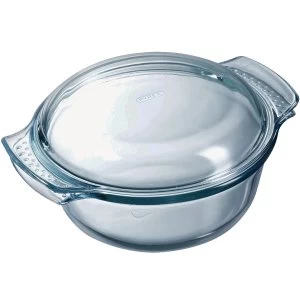 Image of Pyrex Round Glass Casserole with Lid - 3.5L
