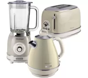 Image of Ariete Vintage ARPK22 2 Slice Toaster, Jug Kettle & Blender Bundle