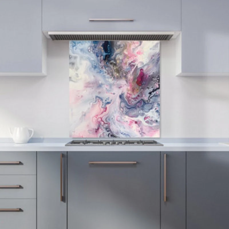 Image of Warren Reed Designer Ethereal Swirls: Dreams In Motion Kitchen Splashback