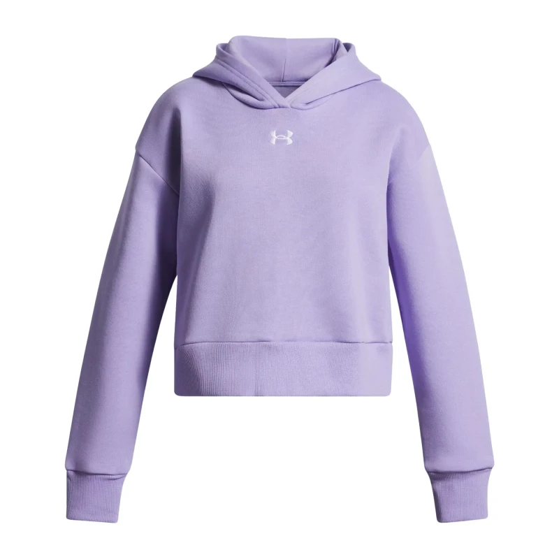 Image of Girl's short hoodie Under Armour Rival Fleece Blanc Female 10/12 ans
