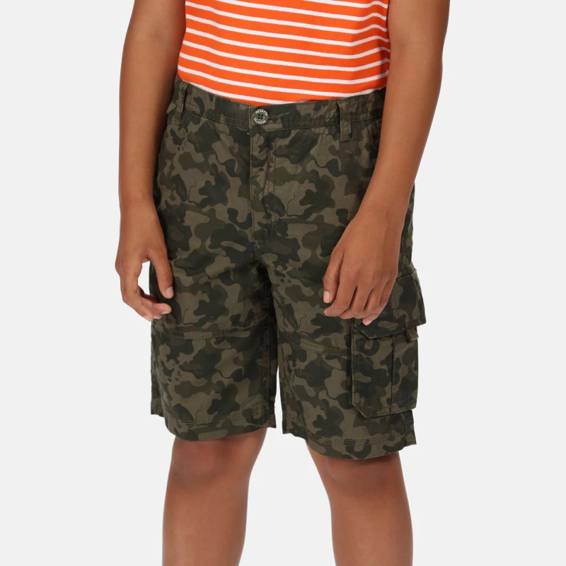 Image of Regatta Kids Shorewalk Cargo Shorts Grplfptchcmo male 11-12 Year