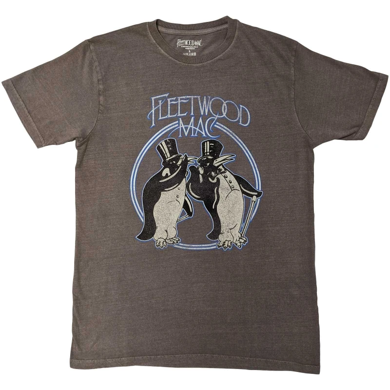 Image of Fleetwood Mac Fleetwood Mac Men Penguin T-Shirt in Grey Size: Medium Grey M Male 5063300799062