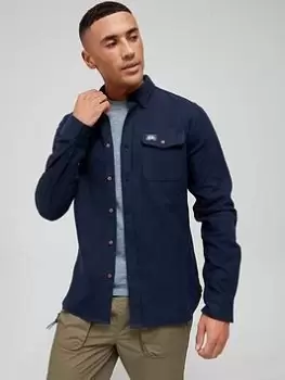 Image of Superdry Trailsman Flannel Overshirt - Navy Size M Men
