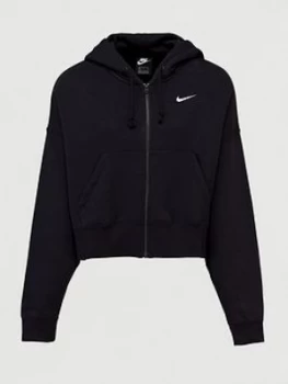 Image of Nike Nsw Essentials Full Zip Trend Hoodie - Black