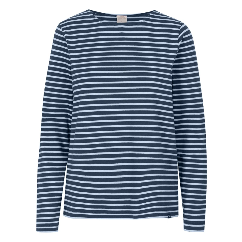 Image of Trespass Karen Yarn Dyed Stripe Shirt Navy female