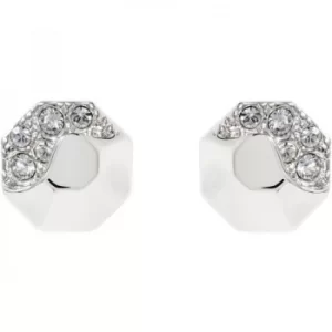 Image of Ladies Karen Millen Silver Plated Sparkling Stud Earring