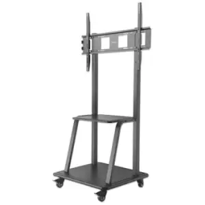 Image of Manhattan TV & Monitor Mount Trolley Stand 1 screen Screen Sizes: 37-100" Black VESA 200x200 to 800x600mm Max 150kg LFD Lifetime Warranty