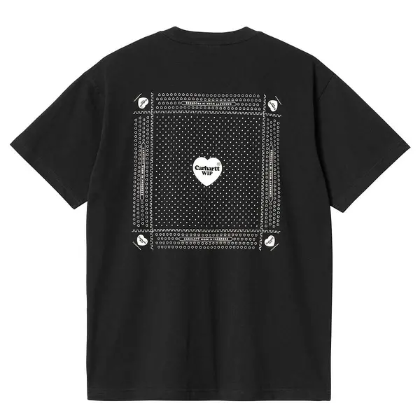 Image of Carhartt Wip S/s Heart Bandana T-Shirt, Black/white