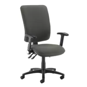 Image of Dams MTO Senza Extra High Back Operator Chair with Folding Arms - Tarot Purple