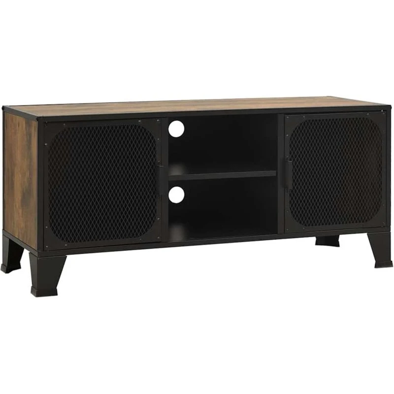 Image of VIDAXL TV Cabinet Rustic Brown 105x36x47cm Metal and mdf Vidaxl 8720286588215