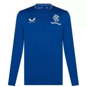 Image of Castore Rangers LS T-Shirt Mens - Blue