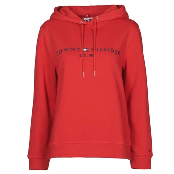 Image of Tommy Hilfiger REGULAR HILFIGER HOODIE womens Sweatshirt in Red - Sizes S,M,L,XL,XS
