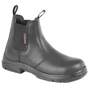Image of Grafter Mens Wide Fitting Safety Dealer Boots (44 EU) (Black) - Black