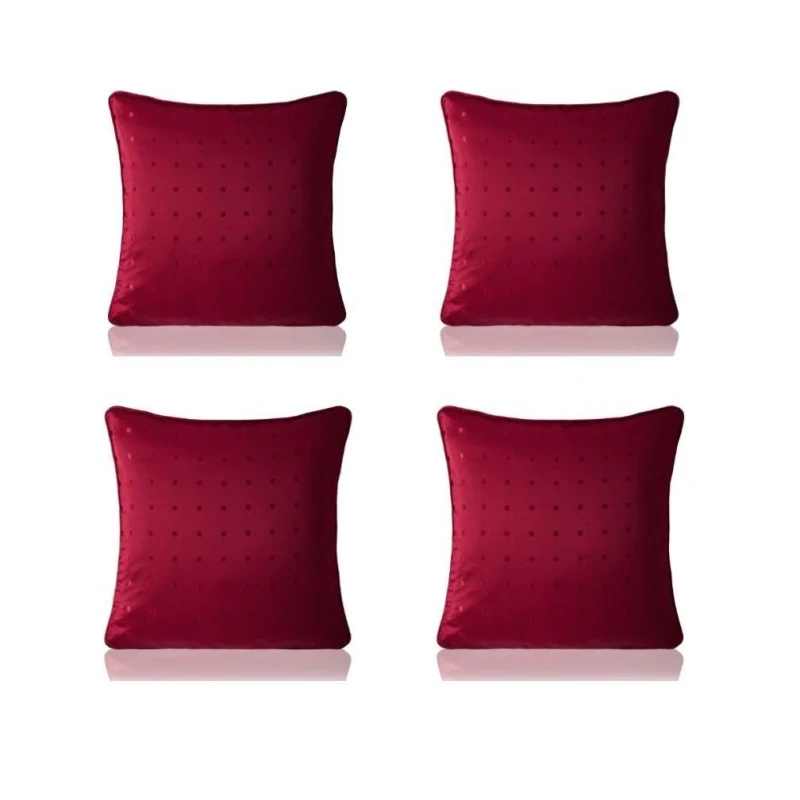 Image of Alan Symonds Semi Plain Dobby Square Geometric Woven Jacquard C Red unisex 45x45cm