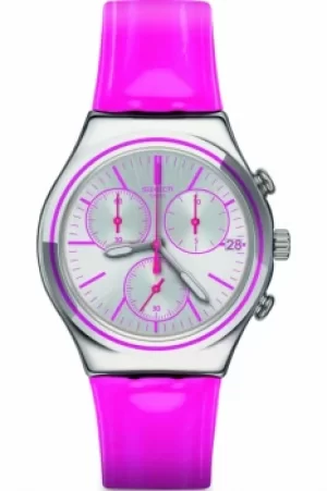 Image of Unisex Swatch Irony Chrono -Proud To Be Pink Chronograph Watch YCS587