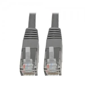Image of Tripp Lite Cat6 Gigabit Molded UTP Ethernet Patch Cable RJ45 Gray 35ft