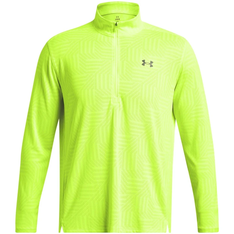 Image of Under Armour Tech Geotessa half Zip Top - Yellow Yellow XS