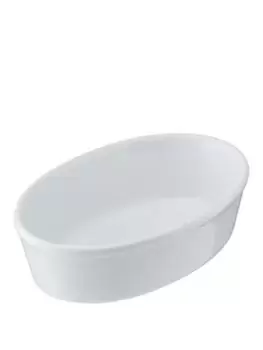 Image of Mikasa Chalk Oval Pie Dish - 17 Cm