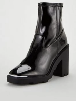 Image of OFFICE Altitude Chunky Sock Boot, Black, Size 8, Women