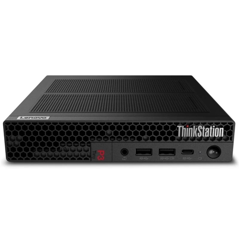 Image of Lenovo ThinkStation Tiny Intel Core i7-14700 32GB RAM 512GB SSD NVIDIA T1000 Windows 11 Pro Workstation PC 30H00051UK Black