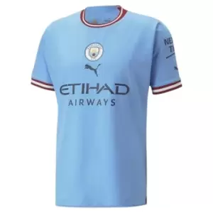 Image of Puma Manchester City Home Authentic Jersey 2022 2023 Mens - Blue