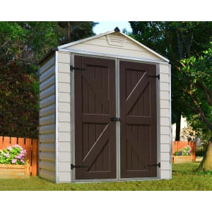 Image of Palram Canopia Skylight 6 x 3ft Plastic Apex Shed - Tan