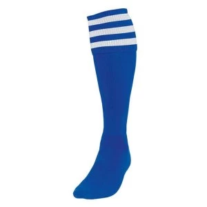 Image of Precision 3 Stripe Football Socks Mens Royal/White