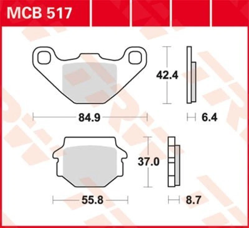 Image of TRW Lucas Brake pad MCB517