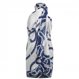 Image of Biba Biba Beach Scarf - Navy Nautical