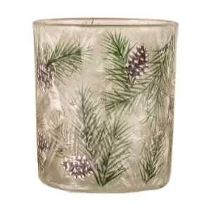 Image of Gallery Interiors Set of 3 Bonn Frosted Pinecone Tealight Holders