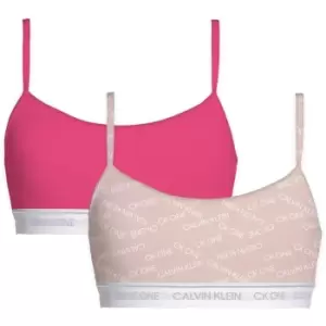 Image of Calvin Klein 2 Pack CK One Cotton Bralettes - Pink