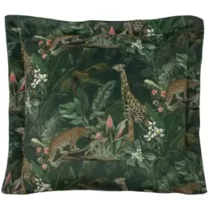 Image of Manyara Leopard Square Cushion Multicolour