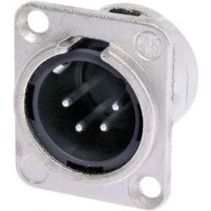 Image of XLR connector Sleeve plug straight pins Number of pins 4 Silver Neutrik NC4MDL1