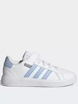Image of adidas Sportswear Kids Grand Court 2.0 Trainers - White/Multi, Size 10 Younger