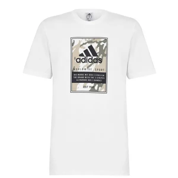 Image of adidas Graphic Logo T-Shirt Mens Regular Fit T-Shirts S Grey 58844778350