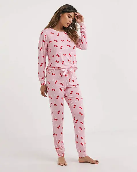 Image of Boux Avenue Boux Avenue Cherry Print Twosie Pink MIX Female 16 BJ21404