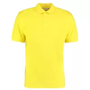 Image of Kustom Kit Mens Klassic Superwash Short Sleeve Polo Shirt (S) (Canary)