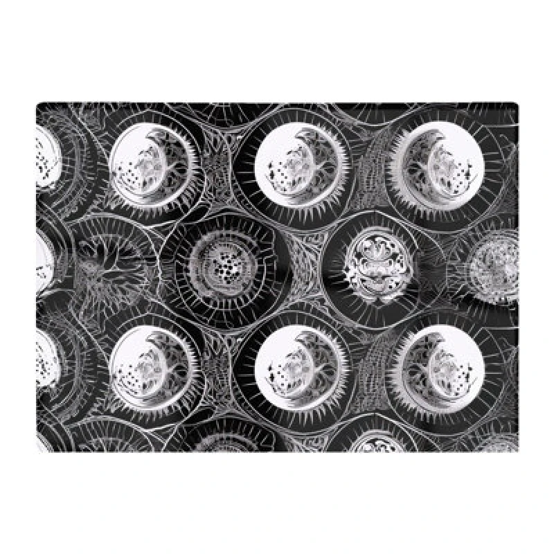 Image of Warren Reed Designer Black White Moon And Sun Glass Chopping Board