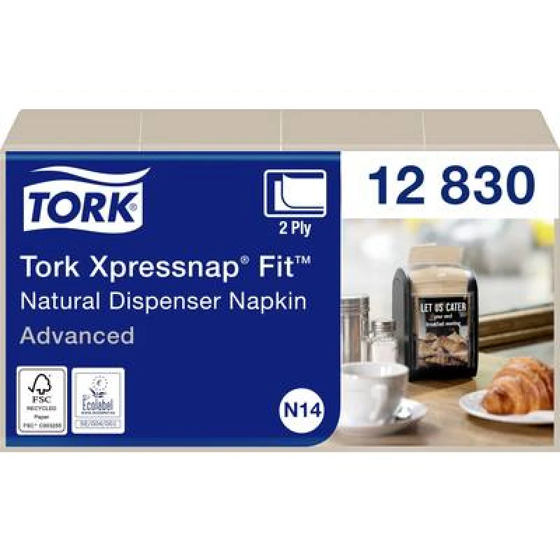 Image of Tork Xpressnap Fit Recycled Dispenser Napkin Natural 2Ply (6x720 Pack)