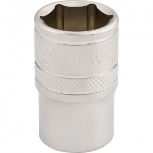 Image of Draper 1/2" Drive Satin Finish Hexagon Socket Imperial 1/2" 11/16"