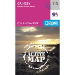 Image of Grimsby, Louth & Market Rasen by Ordnance Survey (Sheet map, folded, 2016)