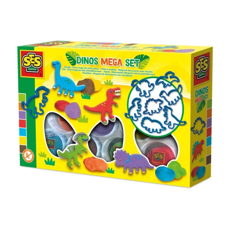 Image of SES Creative Dough - Dinos mega set with cutters Multi unisex One Size