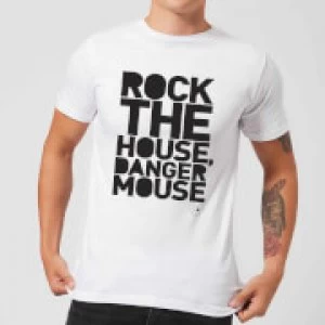 Image of Danger Mouse Rock The House Mens T-Shirt - White