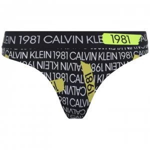 Image of Calvin Klein 1981 Bold Thong - Neon Tape 7ZP