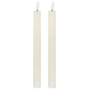 Image of Luxe Collection Natural Glow S/ 2 Ivory LED Dinner Candles
