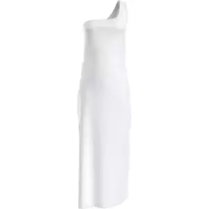 Image of Calvin Klein One Shoulder Dress - White